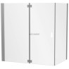 Capsule pare-bain d'angle 140x90cm réf. E6D129-GA