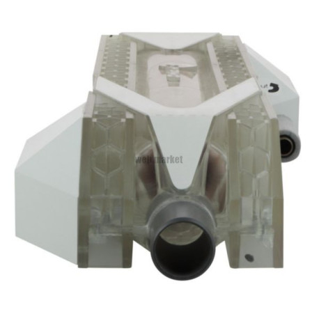 Récupérateur de chaleur horizontal IZI30 avec kit vidage bain intégré, entrée eau froide sanitaire cuivre à sertir D16, évacuati