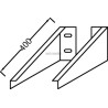 Paire d'équerres de fixation pour table stratifiée réf. EB509-NF