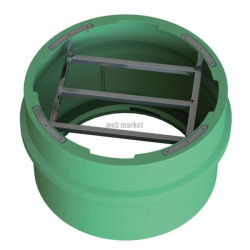 Réhausse ajustable en Polyéthylène pour cuve GLOBUS et poste de relevage POLYFOS hauteur 490 mm ajustable de 250 à 450 mm Réf. 3