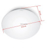 Lampe intérieure hyper fréquence RS 16 l, angle de détection de 360°, réglage electronique en continu de la portée entre 3 et 8 