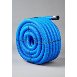 Gaine Janoflex annelée bleu diamètre 50 mm couronne de 50m