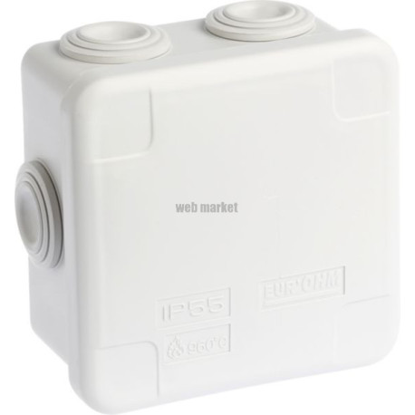 Boite de dérivation IP55 - 80 x 80 x 45 mm - Réf.50003
