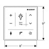 Tableau de commande mural pour AquaClean, Blanc/Verre Réf. 147.038.SI.1