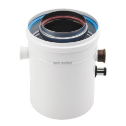Récupérateur condensats avec 2 point de mesure ISOCox Inox - galva diamètre : 80 / 125 Blanc réf. 461880