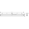 Barre murale 50 cm blanc mat  Réf.27902700