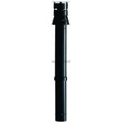 Terminal vertical type haut rendement inox-galva D 80 / 125 mm noir réf. 469885