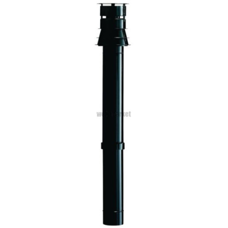 Terminal vertical type haut rendement inox-galva D 80 / 125 mm noir réf. 469885