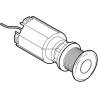 Poussoir pneumatique HyTouch, montage encastré, simple touche, fleur de paroi, acier inoxydable réf 115947001