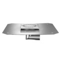 Siphon de sol inox 100x100 avec prise de terre, sortie latérale D40mm Réf. 1040LD