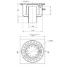 Siphon inox 150x150 garde d'eau 40mm Limatec 1550F