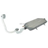 Récupérateur de chaleur horizontal SLIM50 avec kit vidage bain intégré, entrée eau froide sanitaire cuivre à sertir D16, évacuat