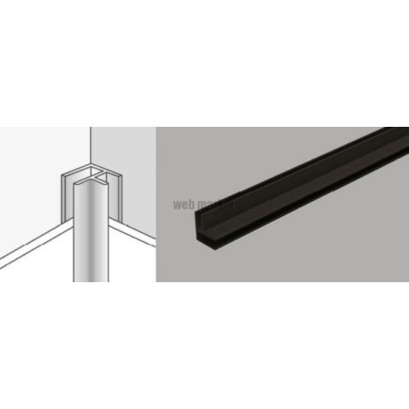 Profilé noir coin universel 12 20 mm longueur 26 m 06440002