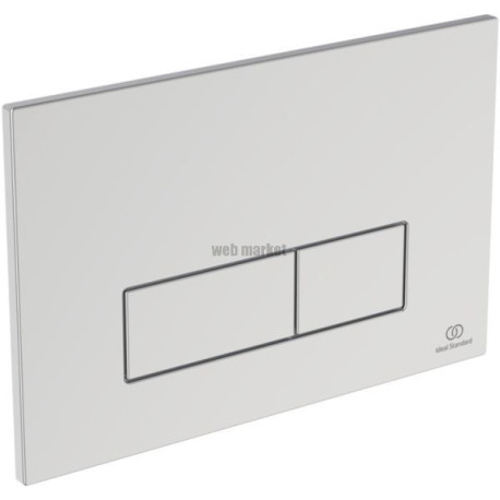Plaque de commande mécanique Oleas M2 pour bâti-support Prosys - chrome - boutons 3/6 litres - design rectangulaire Réf. R0121AA