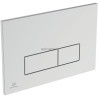 Plaque de commande mécanique Oleas M2 pour bâti-support Prosys - chrome - boutons 3/6 litres - design rectangulaire Réf. R0121AA