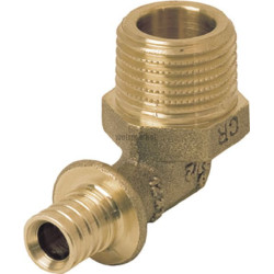 Coude à 90° diamètre 16-15x21 mâle en laiton Réf 11691361001