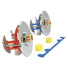 Module double raccordement sous évier/lavabo Fixoplac, raccords coudés à glissement mâle 12/17, pour installation PER D12 mm réf