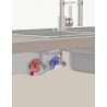 Module double raccordement sous évier/lavabo Fixoplac, raccords coudés à glissement mâle 12/17, pour installation PER D12 mm réf
