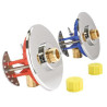 Module double raccordement sous évier/lavabo Fixoplac, raccords coudés à glissement mâle 12/17, pour installation PER D12 mm réf