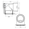 Kit té 90° AE48 circulaire pour raccordement sur bouche en diamètre 80mm. 188667