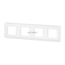 Legrand - plaque de finition horizontale Mosaic pour 4 x 2 Modules blanc Réf. 078808L