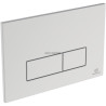 Plaque de commande pneumatique Oleas P2 pour bâti-support Prosys - chrome - boutons 3/6 litres - design rectangulaire Réf. R0119