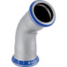 Coude 45° D28mm, acier inox Réf 30605