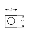 Déclenchement HyTouch Mambo pneumatique encastré pour urinoir, acier inoxydable brossé réf. 116013FW1