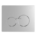 Plaque de commande Ingenio sphère double volume en ABS de finition chromée mat Réf 31261160