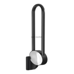 Barre relevable Arsis gris anthracite cache brillant 60 cm chrome réf. 048760