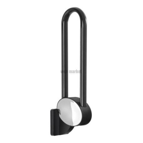 Barre relevable Arsis gris anthracite cache brillant 60 cm chrome réf. 048760