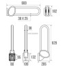 Barre relevable Arsis gris anthracite cache brillant 60 cm chrome réf. 048760