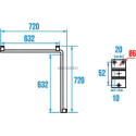 Barre d'angle 2 murs Arsis, Aluminium Epoxy Blanc réf. 049830
