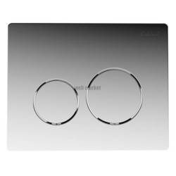 Plaque de commande Ingenio sphère double volume en ABS de finition chromée brillante Réf 31261260