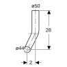 Coude de chasse gauche PVC 02 blanc réf. 118.120.11.1