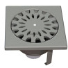 Siphon de sol inox 20X20cm diamètre 63mm rosette standard Limatec 2063