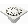 Siphon de sol inox 20X20cm diamètre 63mm rosette standard Limatec 2063