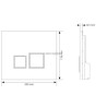 Plaque de commande SQUARE aspect inox inserts brillant réf. 31204210