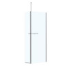 Volet mobile pour paroi Walk-in ALTERNA PLENITUDE WALK largeur 45 cm profilé chromé, pose mât plafond, verre transparent traité anticalcaire
