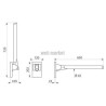 Barre d'appui rabattable Be-Line Ø42 L.650 Aluminium  noir mat Réf : 511960BK