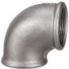 Coude 90° fonte malléable noir 90 femelle-femelle 26x34 réf.090026N