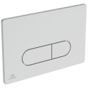 Plaque de commande mécanique Oleas M1 pour bâti-support Prosys - chrome mat - compatible technologie smartflush - boutons 3/6 litres - design arrondi Réf. R0117JG