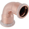 Coude 90° D54mm, cuivre Réf 60108