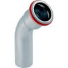 Coude 45° D88,9mm avec extrémité à emboîter, acier carbone Réf 20710