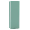 Niche haute Alterna Plénitude 1 porte 1 tablette hauteur longueur 90cm largeur 30cm profondeur 20cm Bleu fjord chant Blanc et poignée blanche version droite