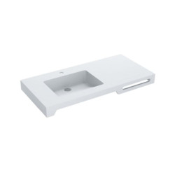Lavabo PMR suspendu PMR Civit L Lisse 50x105 h9 Blanc pur mat Réf. WCIS0001