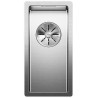 Cuve à intégrer sous plan en acier inox lisse BLANCO CLARON 180 U vidage 90 mm manuel InFino et siphon couleur brossé aspect brillant garantie à vie Réf. 521565