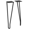 Pieds pour meuble de salle de bain H32cm (X2) en acier finition noir mat. Réf. EB2569-BL