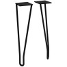 Pieds pour meuble de salle de bain H32cm (X2) en acier finition noir mat. Réf. EB2569-BL
