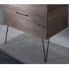 Pieds pour meuble de salle de bain H32cm (X2) en acier finition noir mat. Réf. EB2569-BL